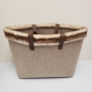 Barnes & Noble Large Tote Bag Faux Fur
